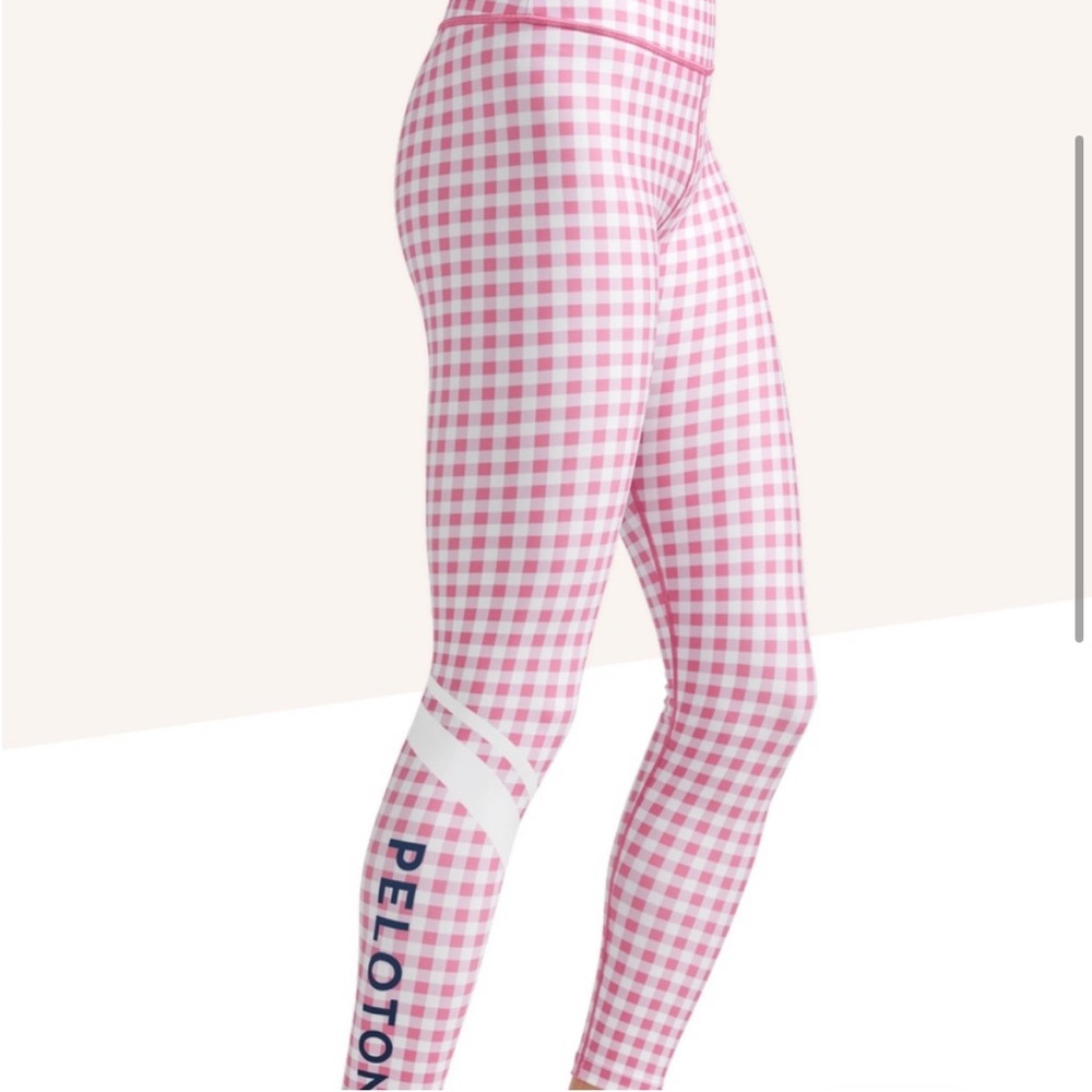 Peloton gingham high rise leggings size large - Picture 3 of 9